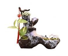 Xilinshop Decorazione dellhome Office 4-Tier Cascading Fontana da Tavolo Decorativo Cascata Fontana con nebulizzatore Indoor/Outdoor Fontana Acqua Decor (Marrone) Fontana Decorativa (Color : B)