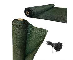 Viceree Rete Ombreggiante 2 X 25metri Made in Italy +100 Fascette Elettricista Privacy Frangivista 90% Rotolo Telo Verde per Recinzione Esterno Copertura Oscurante Ombra per Giardino Terrazzo