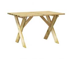 vidaXL Tavolo da Giardino 110x73x70 cm in Legno di Pino Impregnato