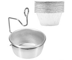 WELL GRILL Vaschetta antigrasso con confezione da 15 inserti usa e getta per barbecue a gas Enders Boston, Landmann, Char-Broil, vassoio antigoccia, accessorio per barbecue