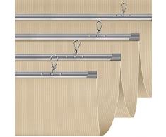 Tenda a Vela Romana a Scomparsa, Vela ombreggiante a Onda a Filo Scorrevole Tenda da Sole per Esterni Copertura per pergola di Ricambio Protezione UV FO Portico, Terrazza Giardino