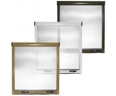 Zanzariera a rullo finestre porte struttura alluminio casa bianco marrone bronzo (80x170cm., Bronzo)