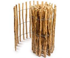 Floranica® Recinto steccato impregnato, picchetti Solidi Punte sicure, Tante Dimensioni dalla Propria Produzione, Recinzione da Giardino di Legno, Distanza:8-10 cm, Altezza:100 cm x 500 cm Lunghezza