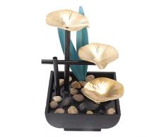 FOLOSAFENAR Mini Fontana Decorativa da Tavolo, Ornamenti per fontane dAcqua da Tavolo Alimentatore USB 3 Strati Gif Meravigliosa Decorativa per Ufficio