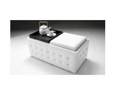 Wink design, Fontana, Doppio Pouf, Legno, Bianco