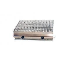 EXPORT-F2-MAXI BARBECUE GAS GRIGLIA ACCIAIO INOX 12BRUCIATORI 2FUOCHI COTTURA CIBO COMBINATO FACILE PULIZIA LUNGA DURATA TAVOLO 4PIEDI COPERCHIO CAMINO GIARDINO CAMPEGGIO GRIGLIATE