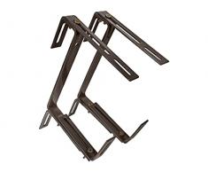 HelpAccess Supporto per Fioriera, fioriera da Balcone, Fiorella, fioriera, balconiera, portavaso Regolabile, portavasi, Porta fioriere Stabile, Regolabili (3 Vie (01#), Marrone Scuro)