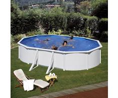 Gre KIT610ECO - Piscina ovale 4 rinforzi laterali, liner blu 40/100 Dim: 610x375 h 120
