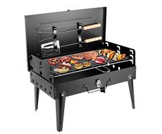 Sunjas Griglia Pratica Portatile e Pieghevole Campeggio Mini Fornello Barbecue