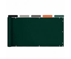Amcerd Telo in PVC per Balcone 105x550cm, frangivento Telo occhiellato Schermo Privacy con Corda in Nylon e Fascetta per Campo Sportivo, Giardino, Balcone