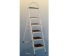 Scala in ferro 5 Gradini con pianta larga MADE IN ITALY