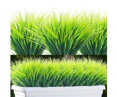 WOIRROIP Arbusti di Plastica Artificiale,10 Pezzi Piante Artificiali Grano Finto in Plastica Artificiali Grano Finto per Esterno Giardino delle Cucine Tavolo da Pranzo Arredamento