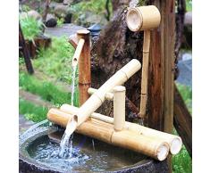 Fontana di Bambù Caratteristica Dellacqua da Giardino Arredamento da Giardino Fontana dacqua da Giardino Zen Sculture Statue Caratteristica Giardino Giapponese, Fatto A Mano, 65cm