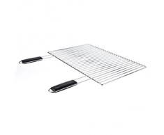 SUNDAY GRILL- GRIGLIA CROMATA CONFORT PER BARBECUE IN MURATURA CON MANICI NERI 60X40