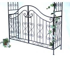Arco di rose con porta Pforte 131872 in metallo Cancello da giardino 282x160cm Arrampicata-robusta