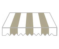 TENDA DA SOLE STRUTTURA A BRACCI RETRATTILI ALLUMINIO CM.295X250H DISEGNO P2004 BEIGE BIANCO