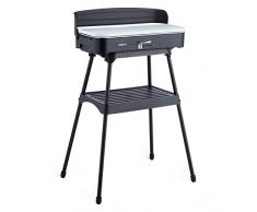 oneConcept Porterhouse griglia elettrica barbecue Grill Elettrico (51 x 83,5 x 40 cm, 2200 Watt, Calore Regolabile, Facile da Montare) Nero