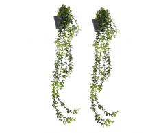 Abaodam 2Pcs Realistici Pendenti In Rattan Ghirlande Artificiali Per Esterni Cespuglio Di Felce Di Boston Decorazioni Verdi Simulazione Appesa Pianta In Vaso Piante Realistiche In Rattan