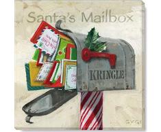 Sullivans Darren Gygi - Stampa artistica da parete, motivo natalizio di qualità museale con giclée e galleria, realizzata a mano negli Stati Uniti (5 x 5, cassetta postale di Babbo Natale)