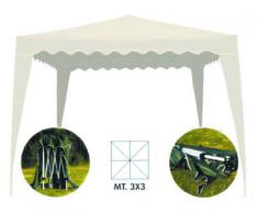 Gazebo beige 3x3 telescopico 00884