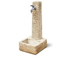 Fontana da Giardino Senza Rubinetto in Cemento Granulato di Marmo Clanezzo Nocciola