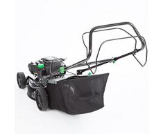 Ultranatura BR-100 - Tosaerba a Benzina, 1000 Watt, 46 cm di Larghezza di Taglio, 9 Modalità di Regolazione In Altezza Centrale, Sacco Raccoglierba In Tela da 50L
