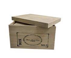 Rebecca Mobili Set 3 Pezzi Cassette bomboniere, ceste portaoggetti Industrial, Legno Paulownia, Marrone, per Cucina Sala Veranda - Misure 24 x 42 x 31 cm (HxLxP) - Art. RE4291