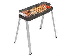 HengBO Barbecue Carbone Portatile, Acciaio Inox Griglia Barbecue BBQ per 5 Persone, Barbeque a Carbonella Giardino Balcone Picnic Allaperto Campeggio