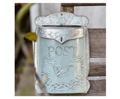 Cassetta Delle Lettere Rurale Cassetta Postale Americana in Stile Vintage Cassetta Postale Antica Blu per Esterno con Montaggio a Parete Cassetta Dei Suggerimenti con Serratura per La Decorazione de