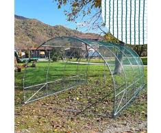 Serra Tunnel 3x8m con Rete antigrandine Made in Italy orto Giardino Piante vivaio Serre botaniche
