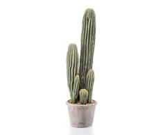 artplants.de Cactus Finto San Pedro DACON in Vaso Decorativo, Verde, 55cm - Cactus Artificiale - Pianta succulenta
