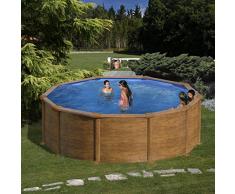 Gre KIT460W - Piscina Tonda Decorazione Legno Dim: Ø 460 h 120