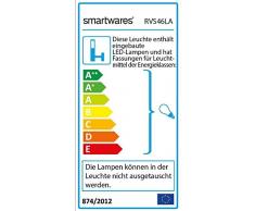 Smartwares RVS46LA Applique da Esterno, Acciaio Inossidabile, Cromo, 24.5x25.5x35 cm