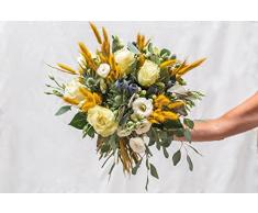 KENTIS - Bouquet di Fiori Misti Veri - Rose Papaveri - Mazzo di Fiori Freschi a Domicilio Idea Regalo