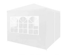 vidaXL Tenda per Feste 3x9 m Bianca in Acciaio e PE Tendone da Giardino Gazebo