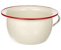 IBILI 908224 - Vaso da camera, acciaio, bianco, 24 x 24 x 13 cm