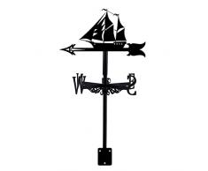 YDHNB Banderuola Segnavento in Metallo a Forma di Veliero Indicatore di Direzione della Vento per Decorazione del Paddock del Tetto del Giardino Esterno