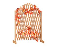 Relaxdays - Graticcio in legno per giardino, balcone, terrazza, supporto per piante rampicanti, 100 x 165 x 30 cm, marrone