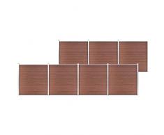 Gecheer Recinzione da Giardino in WPC, Recinzione Frangivista,Recinzione Protezione Privacy,Recinto Balcone Frangivento,Recinzione Decorativa per Giardino, Balcone e Terrazza 1218x186 cm Marrone