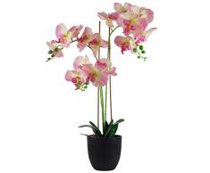 Foglia 70 cm grande orchidea artificiale rosa chiaro, materiali misti