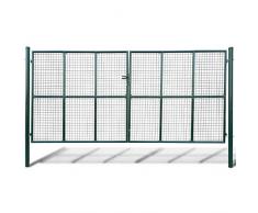 vidaXL Cancello a Rete per Giardino 415 x 250 cm / 400 x 200 cm
