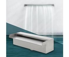 ML-Design Cascata da 30 cm da Muro in Acciaio Inossidabile per Piscina Fontane Laghetti Filettatura G1/2 Robusta e Resistene alle Intemperie Fontana a Spruzzo Giochi dAcqua da Esterno per Giardino
