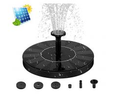 XHXMM Fontana a Energia Solare, con Pompa per Laghetto con Monocristallini da 1,4 W, a Energia Solare Fontane a Zampillo per Laghetti Artificiali, per Laghetti da Giardino