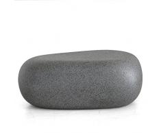 Cribel Evolution Stone Tavolino, Vetroresina Effetto Pietra, Cenere Pietra