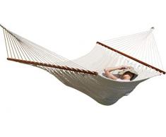 Messicano amaca a rete stile americano con ampio legno Asta Natura Bianco per due persone