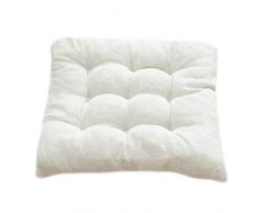 Cotone Coton Poliestere DaoRier Cuscino Sedile Cuscino Sedia 40x40cm Cuscino Opaco Cuscino Sedia Cuscino Interno ed Esterno per Sedia a rotelle Divano da Giardino casa Ufficio 40 * 40 cm Bianco