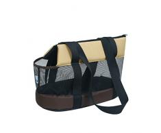 MNASH Zaino Cane Traspirante Trasportino Estivo for Cani Trasportino Portatile for Animali Domestici , Borsa a Tracolla Borse for Cani for Cani di Piccola Taglia (Color : Coffee, Size : S)