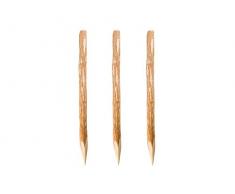 Palo di recinzione naturale per recinzione in legno affilato, palo rotondo, legno di nocciola, opzionale per il recinto di picchetto/recinzione agricola/recinzione da giardino (3 pezzi H 150 cm)