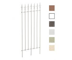 CLP Griglia per Piante Rampicanti Elisa in Metallo - Recinzione per Rampicanti 100 x 50 cm I Graticcio per Fiori, in Stile Rustico I Supporto per Rose Facilmente Collocabile, in Stile Antico Bianco