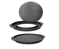 Tognana Mythos - Barbecue Grill Rotondo, Alluminio, Nero, 33 x 36 cm